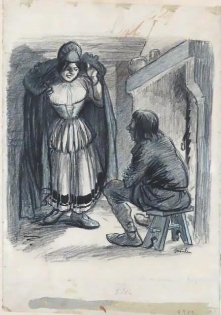 Original drawing for Le Miracle (Private collection, France)