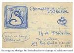 Steinlen drawing for change of address card