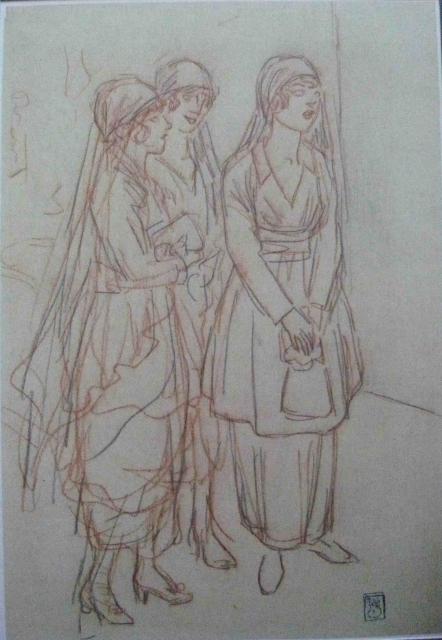 Sketch for Veuves d'Un Louis
