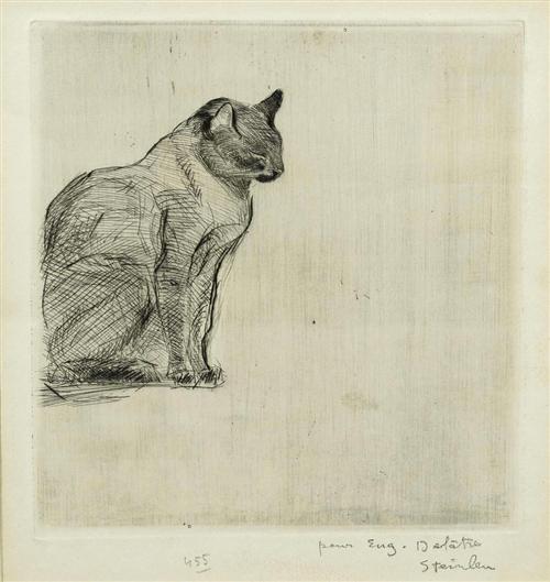 Deux Chats Sur Un Meuble (1914) (1st state)