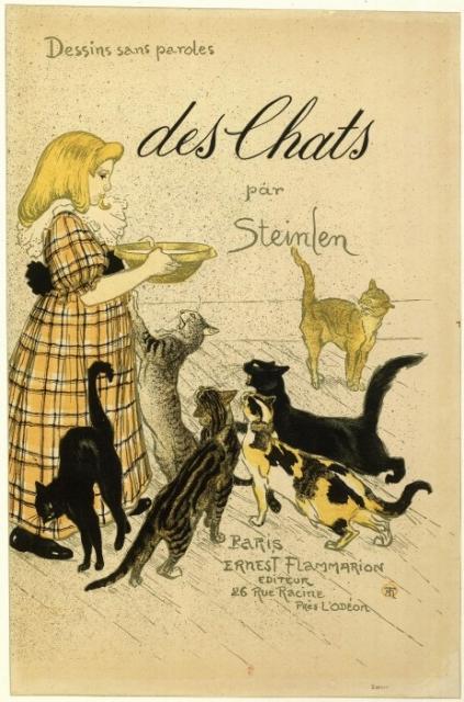 Chats et Fillette (1898) (C 215) (Collection of the Bibliotheque Nationale de France)