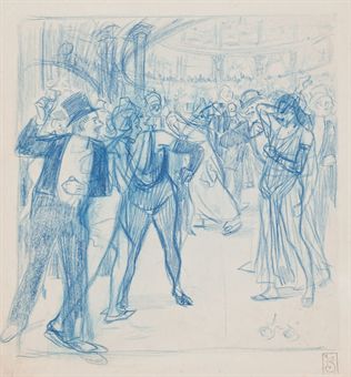 Sketch for A L'Opera (sold at Christie's Dec. 1, 2009)