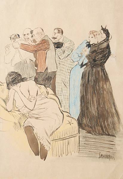 Preparatory drawing for Sauvee (Sold at Bonhams Jan. 27, 2009)