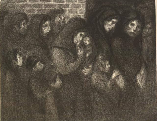Les Veuves de Courrieres (1909) (C 291) (Collection of the British Museum)