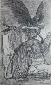 Original drawing for L'Agonie de L'Artiste (Galerie Alfa)