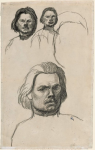 Studies of Portrait of Maxime Gorki (Collection of the Museum of Fine Arts, Boston)