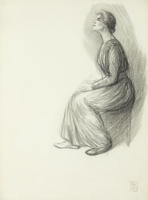 Jeune Femme Assise (Aguttes auction, May 29, 2013)