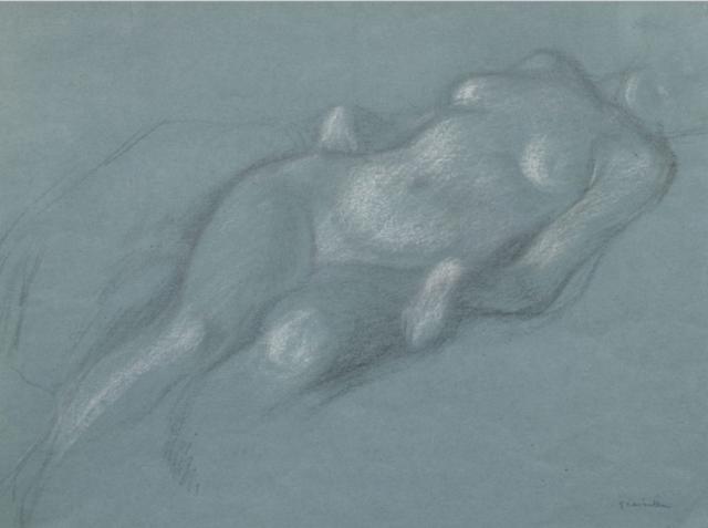Reclining female nude (Koller auction, June 20, 2013)