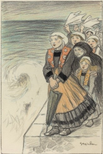 Original drawing for En Partance (Collection of the National Gallery of Art)