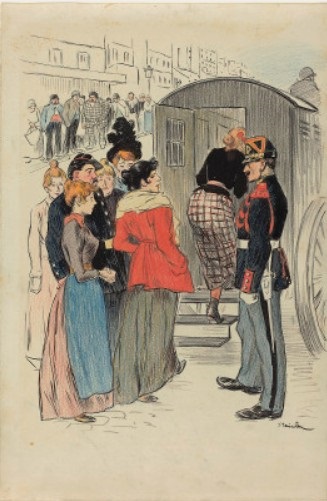 Preliminary drawing for La Rafle (Collection of the National Gallery of Art)