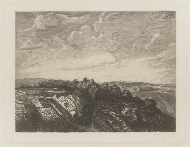 Chemin creux à Courdimanche (1914) (3rd state) (Collection of Bibliotheque Nationale de France)