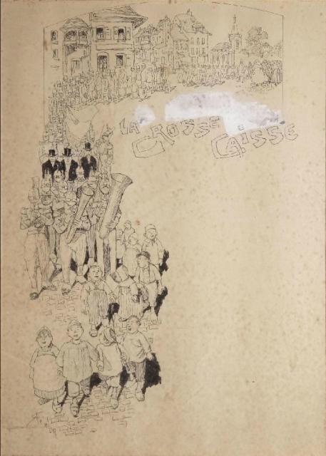 Original drawing for La Grosse Caisse (Rossini auction, April 5, 2016)