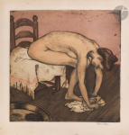 Femme Nu Assise, S'Essuyant Les Pieds (1902) (C 66, 2nd state) (Ader auction, Apr. 8, 2022)