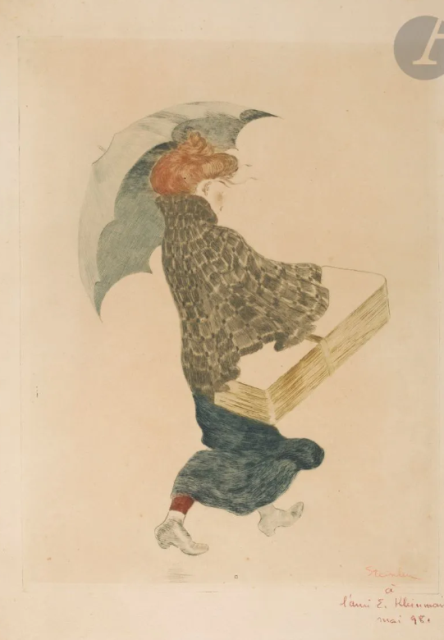 Trottin Sous La Pluie (1898) (C 16) (Ader auction, Apr. 8, 2022)