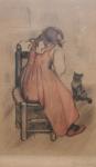 Petite Fille Au Chat (1901) (C 35) (Private collection, U.S.)