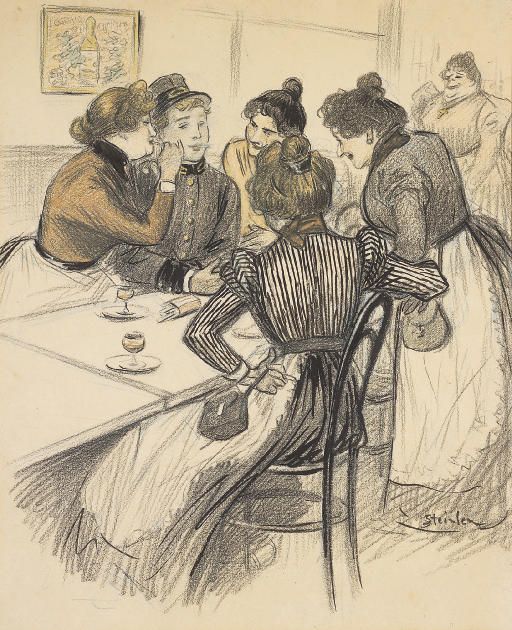 Original drawing for Brasserie (sold at Christie's, Dec. 3, 2007)