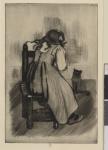Petite Fille Au Chat (1901) (C 35) (Collection of the Bibliotheque Nationale de France)