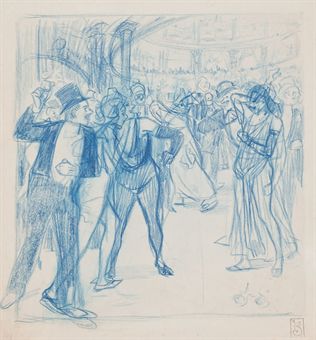 Sketch for A L'Opera (sold at Christie's Dec. 1, 2009)