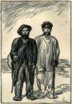 Sketch of Les Trimardeurs (Collection of the British Museum)