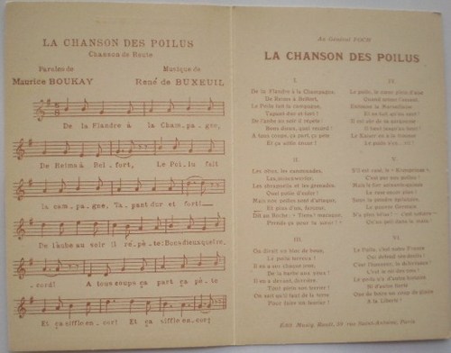La Chanson Des Poilus (1916) (JC 107) (interior)