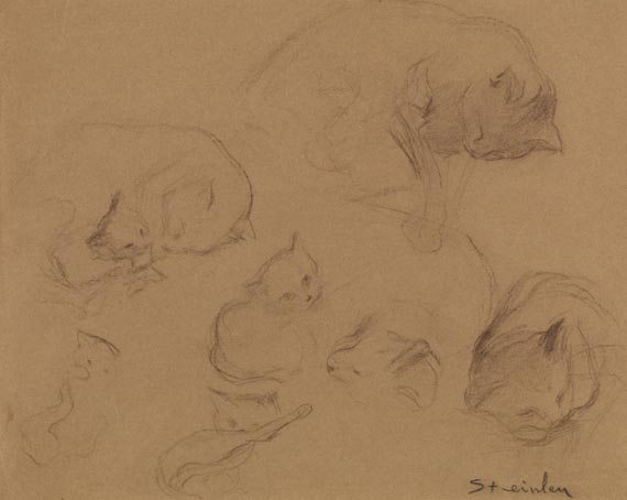 Cat Study (1900) (Ketterer Kunst auction, Oct. 2012)