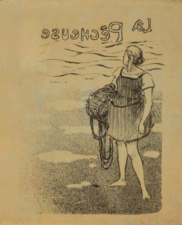 La Pecheuse (1892) (C 406) (original lithographic stone) (Private collection, U.S.)