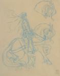 Preliminary sketch for Le Chevalier a la Fee (Artcurial Deauville auction, Dec. 10, 2012)
