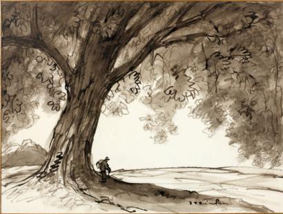 Vagabond under tree (Ferri auction, Apr. 10, 2013)