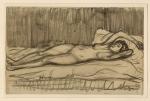 Reclining female nude (Private collection, U.S.)