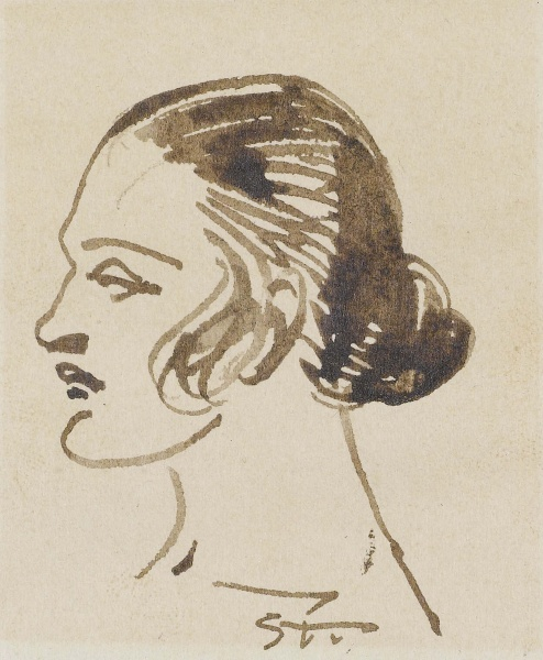 Woman's Profile (Dobiaschofsky auction, Nov. 7, 2013)