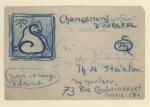 Sketch for Steinlen address change card (Aponem auction, Mar. 29, 2014)