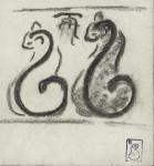 Sketch for Steinlen logo (Aponem auction, Mar. 29, 2014)