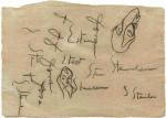 Picasso imitating Steinlen's signature (c. 1899) (Collection of Museu Picasso, Barcelona)