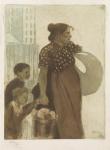Menagere et Enfants Rentrant Du Lavoir (1899) (C 33)(Essai)