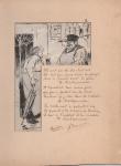 Jul. 1892 printer's proof with autograph poem by Bruant